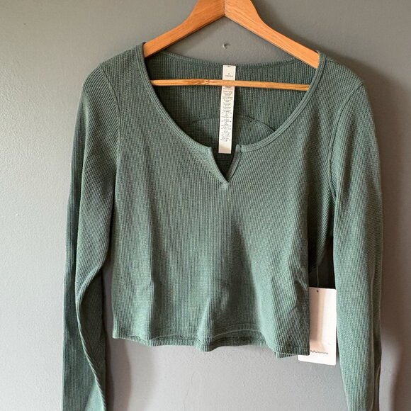 Cotton Blend Henley Long sleeve shirt - Picture 2 of 4